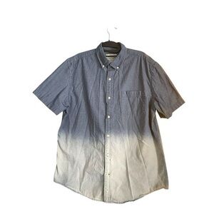 St. John's Bay men’s Blue and White Casual Button Down Shirt